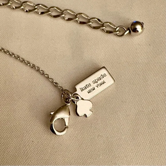 Kate Spade CZ Pendant “In A Twinkling” Silver-Tone Necklace - Picture 4 of 5